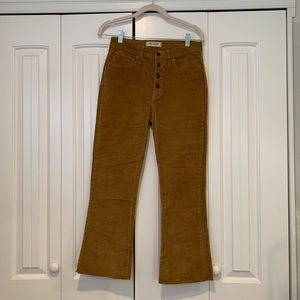 Cali Demi-Boot Cut Crop Corduroy Pants
